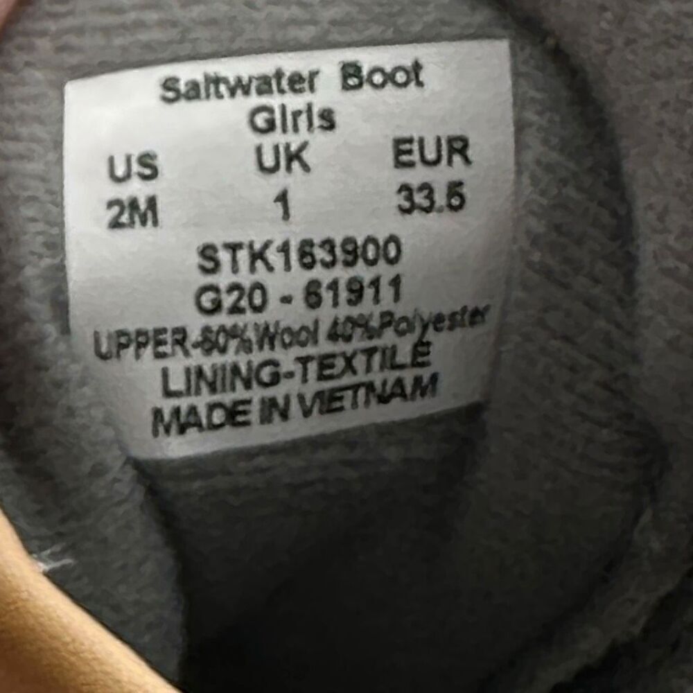 Sperry Youth Girls Saltwater STK163900 Boots Shoes Grey Girls 2m - Picture 10 of 10